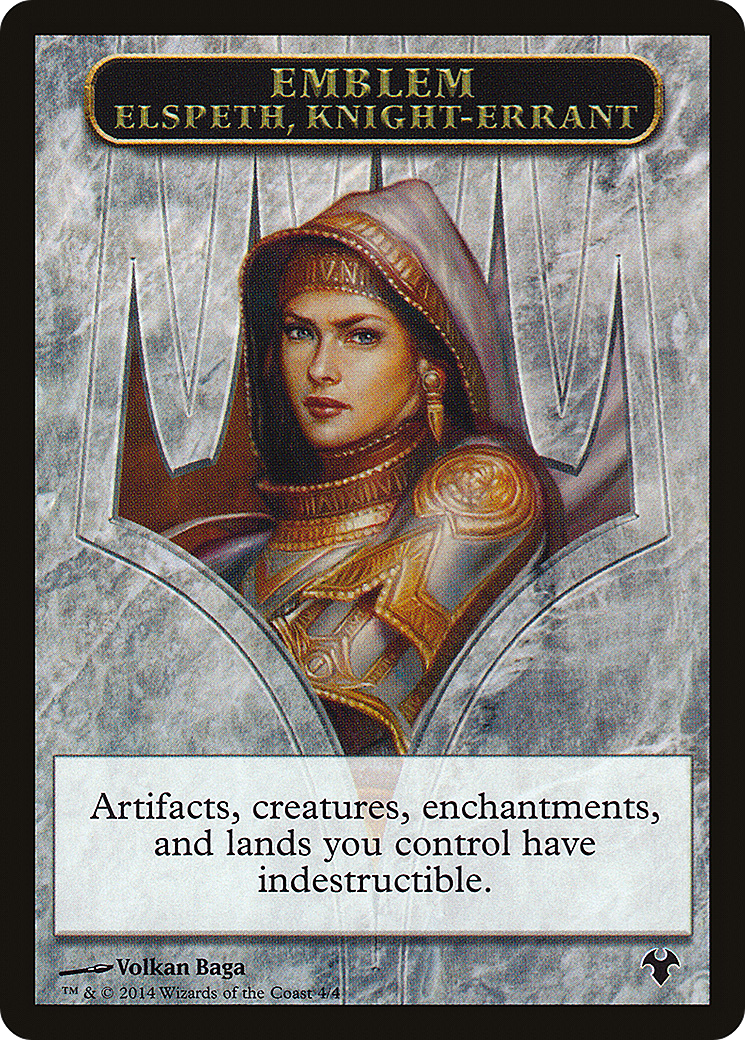 Elspeth, Knight-Errant Emblem [Modern Event Deck 2014 Tokens] | Silver Goblin