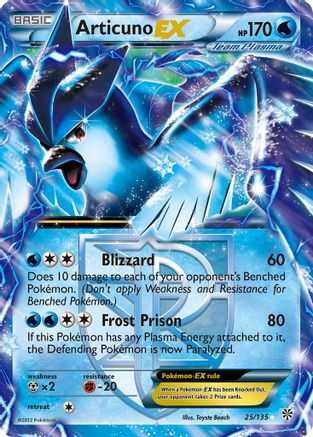 Articuno EX (25/135) [Black & White: Plasma Storm] | Silver Goblin