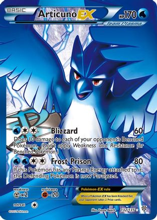 Articuno EX (Team Plasma) (Full Art) (132) Holofoil - Plasma Storm