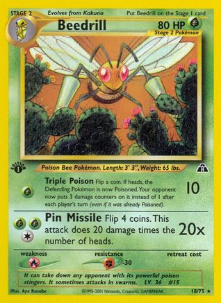 Beedrill (18/75) [Neo Discovery Unlimited] | Silver Goblin