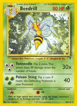 Beedrill (20) Reverse Holofoil - Legendary Collection