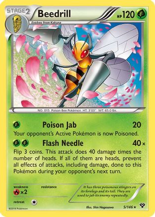 Beedrill (5) Reverse Holofoil - XY Base Set
