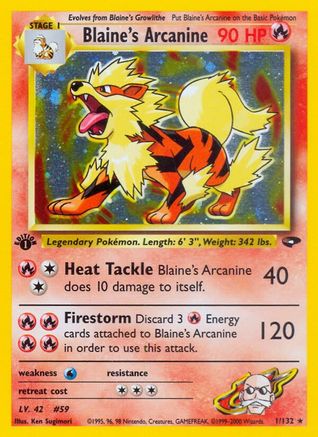Blaine's Arcanine (1) (Unlimited) Holofoil - Gym Challenge