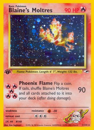 Blaine's Moltres 1/132 - Gym Heroes Unlimited Holofoil | Silver Goblin