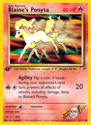 Blaine's Ponyta (63) Unlimited - Gym Heroes
