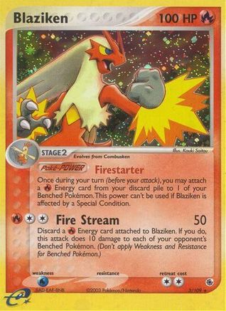Blaziken - 3/109 (3) Holofoil - Ruby and Sapphire