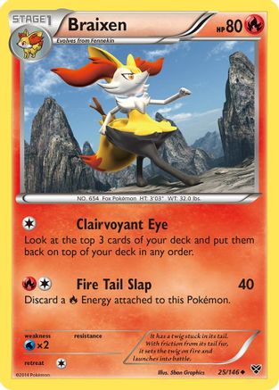 Braixen (25) Reverse Holofoil - XY Base Set
