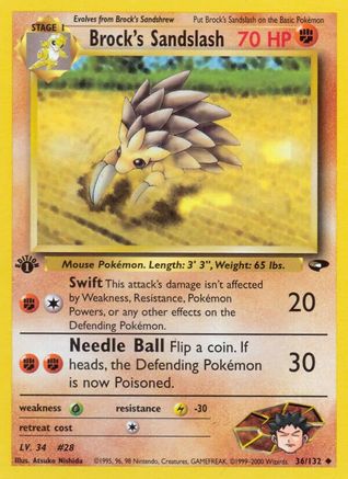 Brock's Sandslash (36) (1st Edition) - Gym Challenge
