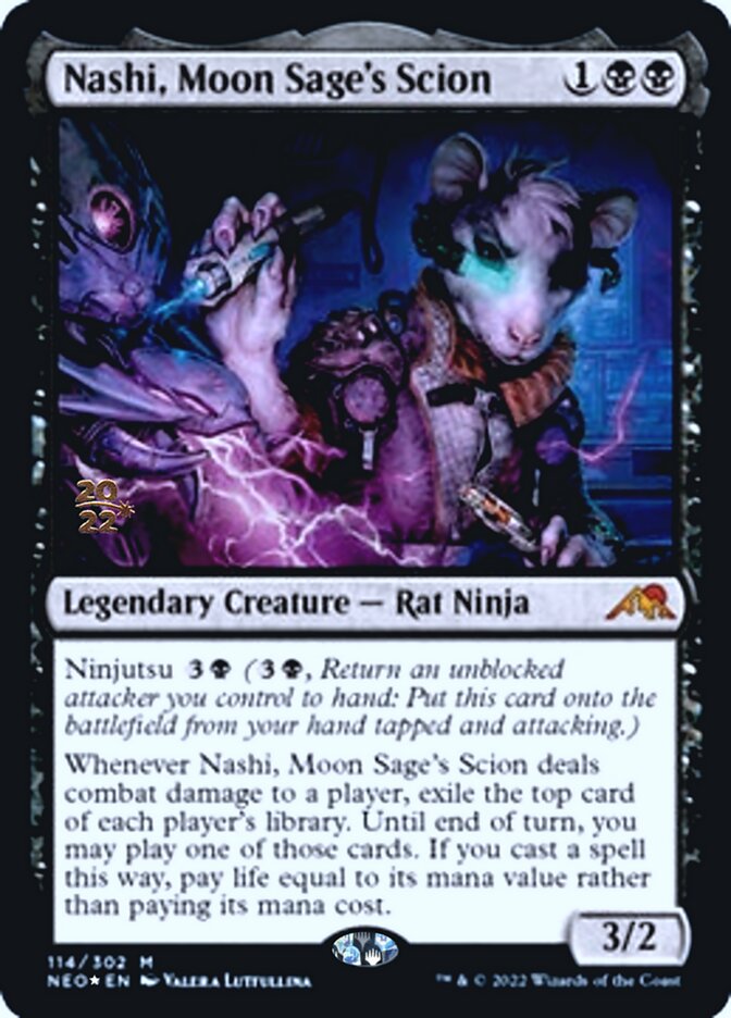 Nashi, Moon Sage's Scion [Kamigawa: Neon Dynasty Prerelease Promos] | Silver Goblin