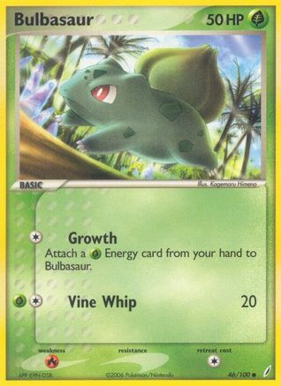 Bulbasaur (46/100) [EX: Crystal Guardians] | Silver Goblin