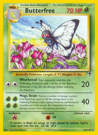 Butterfree (21) Reverse Holofoil - Legendary Collection