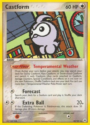 Castform (30/101) [EX: Hidden Legends] Reverse Holofoil