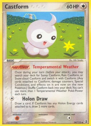 Castform (34) Reverse Holofoil - Delta Species