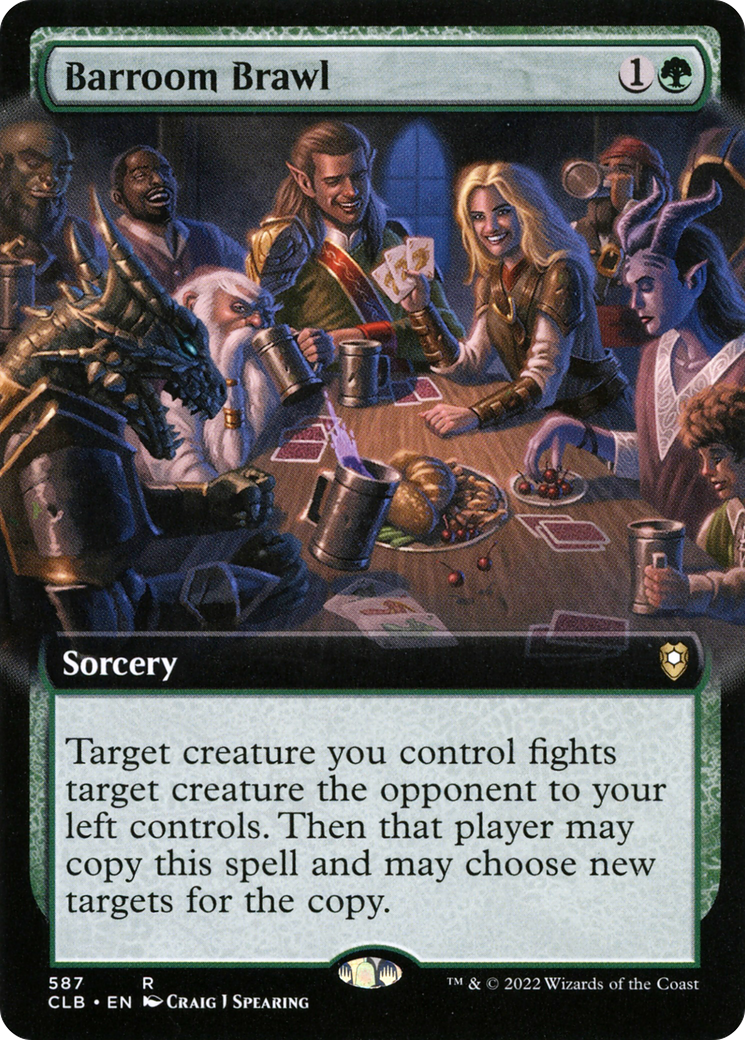 Barroom Brawl (Extended Art) [Commander Legends: Battle for Baldur's Gate] Foil
