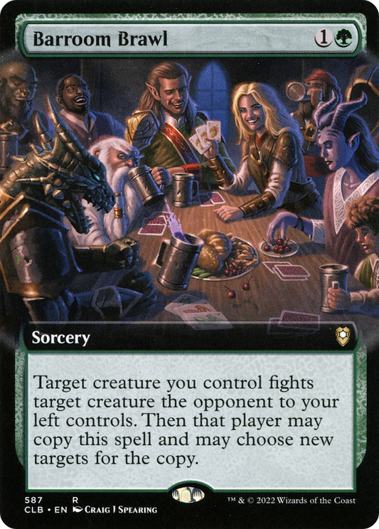 Barroom Brawl (Extended Art) [Commander Legends: Battle for Baldur's Gate] Foil