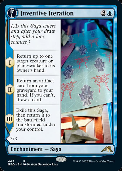 Inventive Iteration // Living Breakthrough (Extended Art) [Kamigawa: Neon Dynasty] Foil