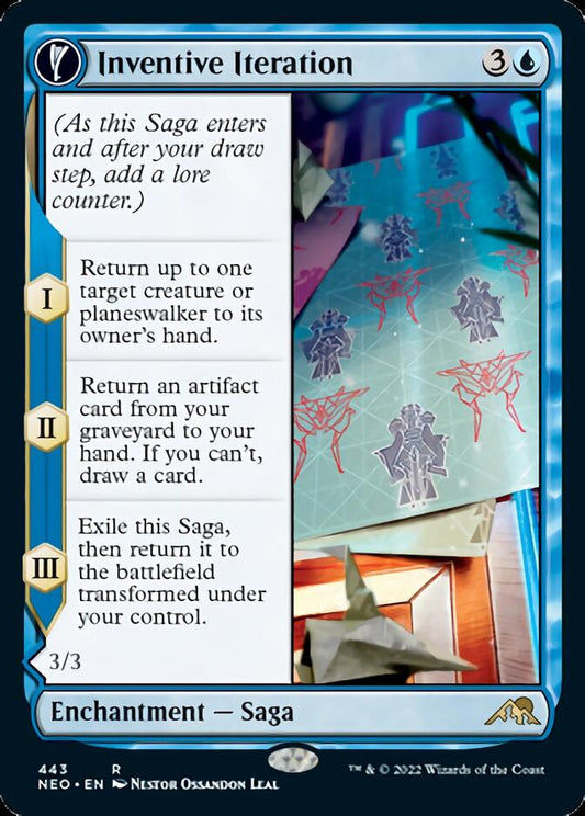 Inventive Iteration // Living Breakthrough (Extended Art) [Kamigawa: Neon Dynasty] Foil