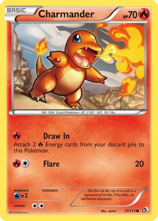 Charmander (17) Reverse Holofoil - Legendary Treasures