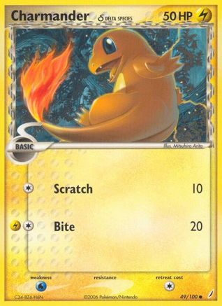 Charmander (Delta Species) (49) Reverse Holofoil - Crystal Guardians
