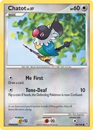 Chatot (74) Reverse Holofoil - Diamond and Pearl