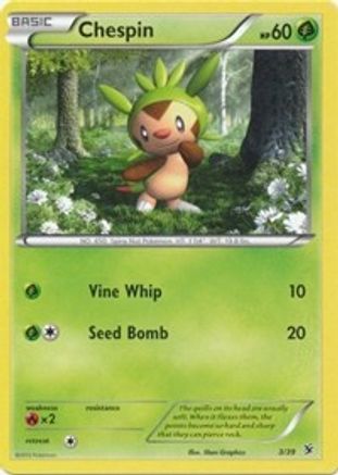 Chespin (3) Holofoil - Kalos Starter Set