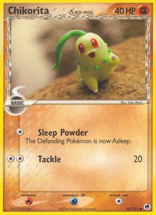 Chikorita (44/101) (Delta Species) [EX: Dragon Frontiers] | Silver Goblin