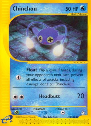 Chinchou (70) (70) Reverse Holofoil - Aquapolis
