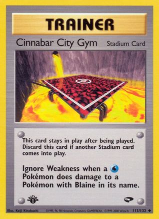 Cinnabar City Gym (113) (1st Edition) - Gym Challenge