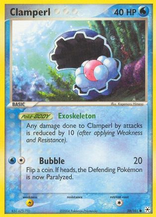 Clamperl (58) Reverse Holofoil - Hidden Legends
