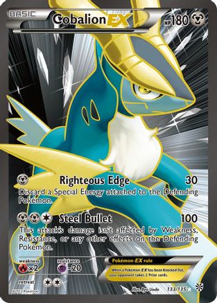 Cobalion EX (Full Art) (133) Holofoil - Plasma Storm