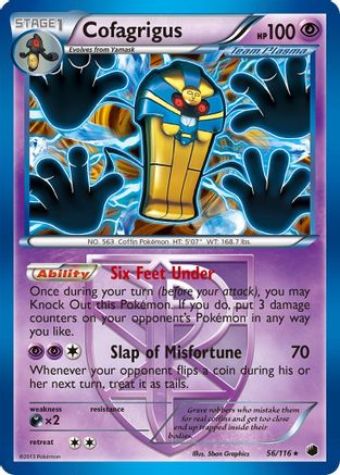 Cofagrigus (Team Plasma) (56) Reverse Holofoil - Plasma Freeze