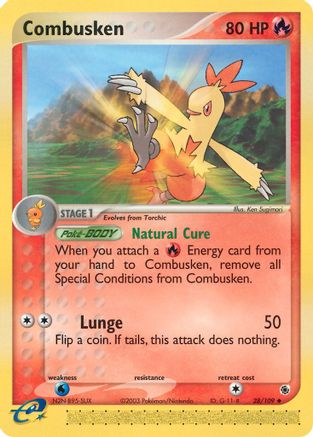 Combusken - 28/109 (28) Reverse Holofoil - Ruby and Sapphire