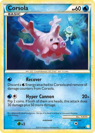 Corsola (37) Reverse Holofoil - HeartGold SoulSilver
