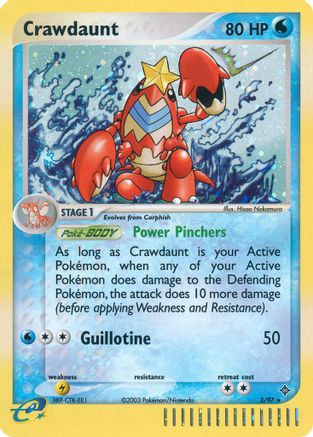 Crawdaunt - 3/97 (3) Reverse Holofoil - Dragon