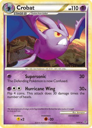 Crobat (14/95) [HeartGold & SoulSilver: Unleashed] Reverse Holofoil