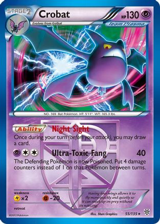 Crobat (55/135) [Black & White: Plasma Storm] Reverse Holofoil