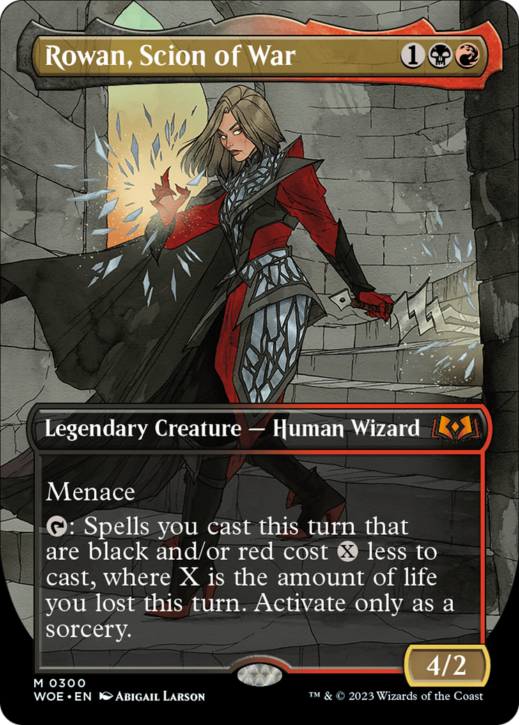 Rowan, Scion of War (Borderless Alternate Art) [Wilds of Eldraine] Foil