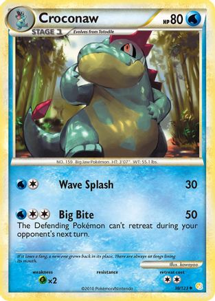 Croconaw (38/123) [HeartGold & SoulSilver: Base Set] Reverse Holofoil