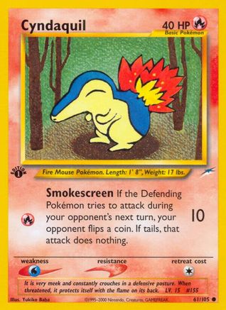 Cyndaquil (61/105) [Neo Destiny Unlimited] | Silver Goblin