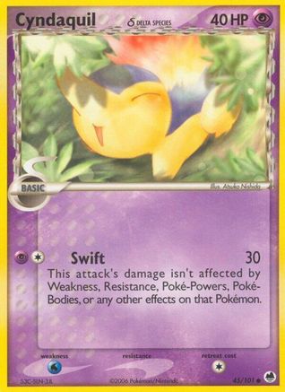 Cyndaquil (Delta Species) (45) Reverse Holofoil - Dragon Frontiers