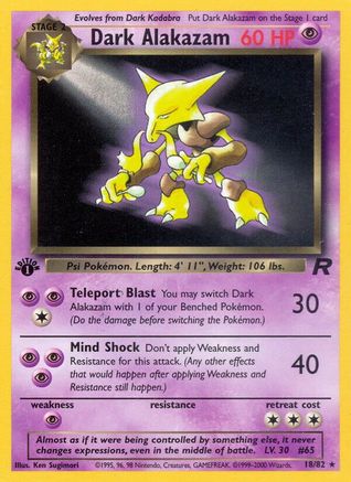 Dark Alakazam (18) (1st Edition) - Team Rocket