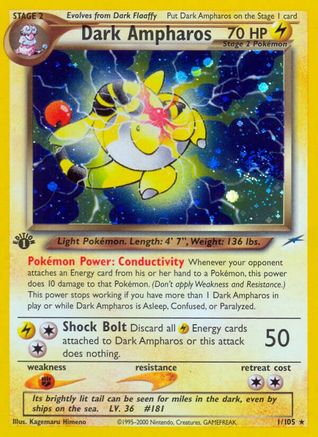 Dark Ampharos (1/105) [Neo Destiny Unlimited] | Silver Goblin