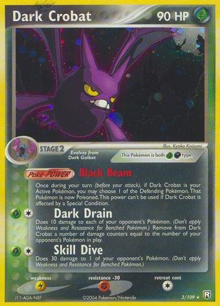 Dark Crobat (3) Reverse Holofoil - Team Rocket Returns