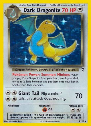 Dark Dragonite (5) Reverse Holofoil - Legendary Collection