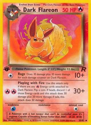 Dark Flareon (35) (1st Edition) - Team Rocket