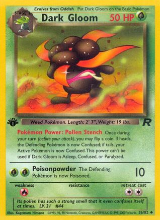 Dark Gloom (36/82) [Team Rocket 1st Edition] | Silver Goblin