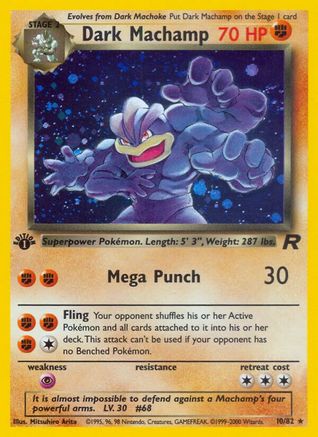 Dark Machamp (10) (1st Edition) Holofoil - Team Rocket
