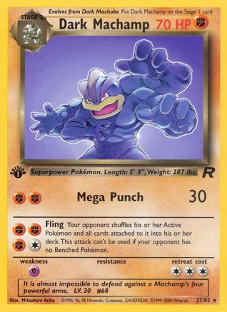 Dark Machamp (27) (1st Edition) - Team Rocket