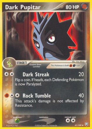 Dark Pupitar - 041/109 (41) Reverse Holofoil - Team Rocket Returns