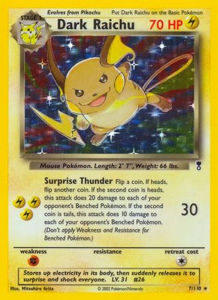 Dark Raichu (7) Holofoil - Legendary Collection